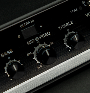 Close-up of the Midrange knob on Venture V12.
